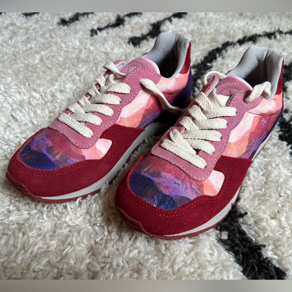 inkkas Women’s Multicolor Red Pink Purple Sneakers - Picture 3 of 9